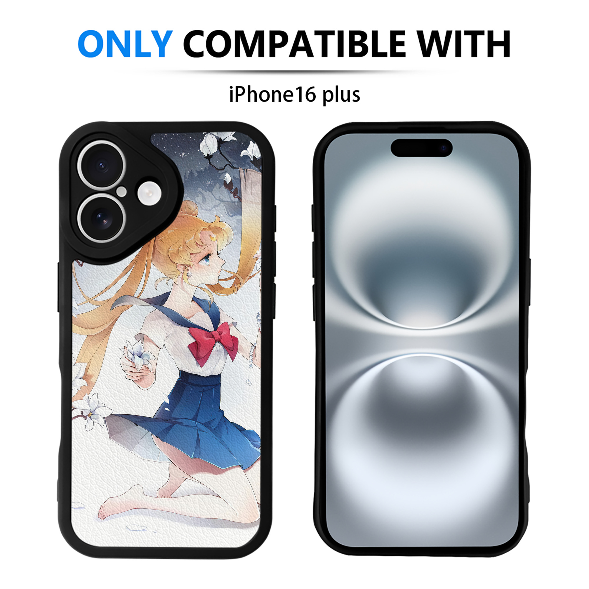 （画像用） 美少女戦士セーラームーン Sailor Moon 【iPhone 16シリーズ対応】シリコンスマホケース（レザー調） 材質：シリコン